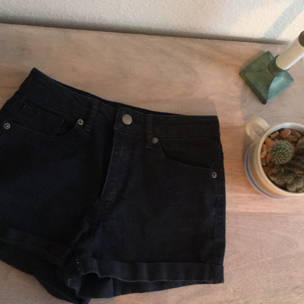 Forever 21 Black High Waisted Jean Shorts